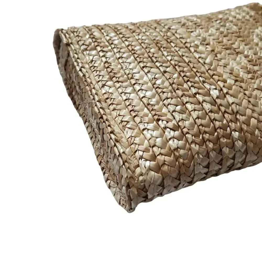 EWC Straw Fold over Clutch Bag